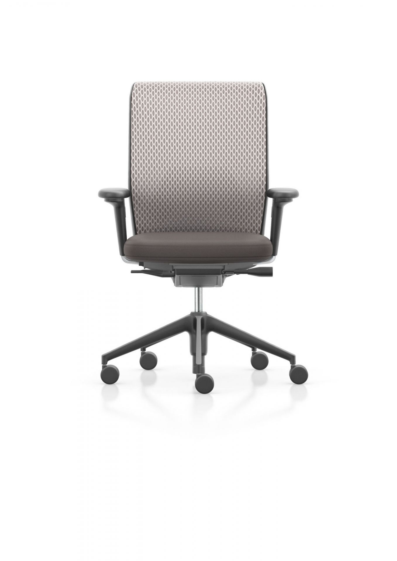Vitra ID Chair Bürostuhl mit Mesh-Rückenlehne und Lumbalstütze, ergonomischer Drehstuhl für das Büro.